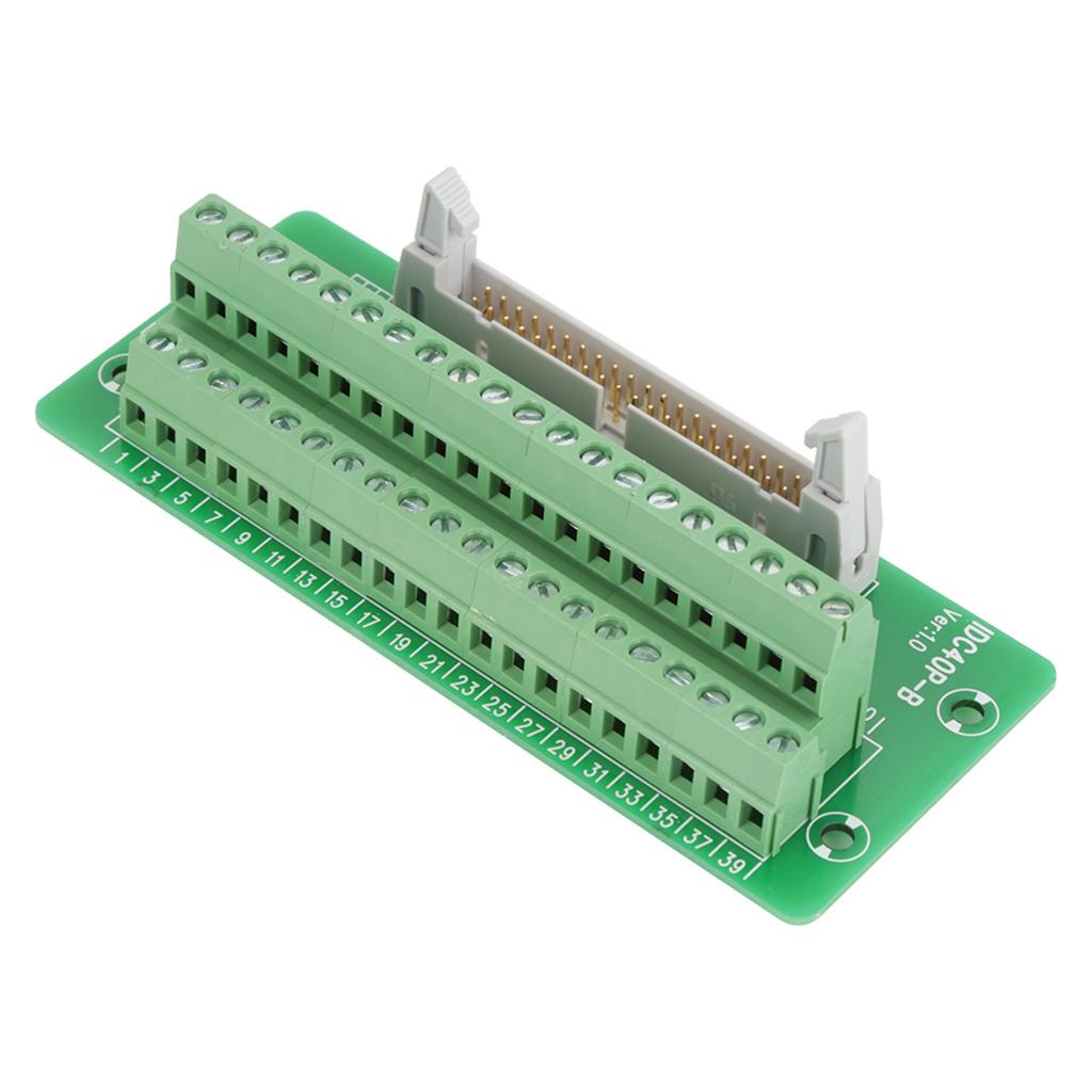 IDC40P 40Pin Male Header Breakout Board Terminal Block Connector PLC Interface with Bracket