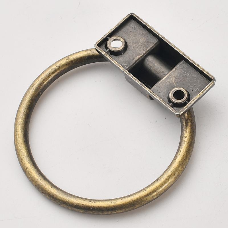 Cerchio in Lamiera di Ferro Anello di Ferro Miglioramento della Casa Cassetto Armadio Porta Superficie Mobile Installazione Doppio Foro Maniglia Piccola