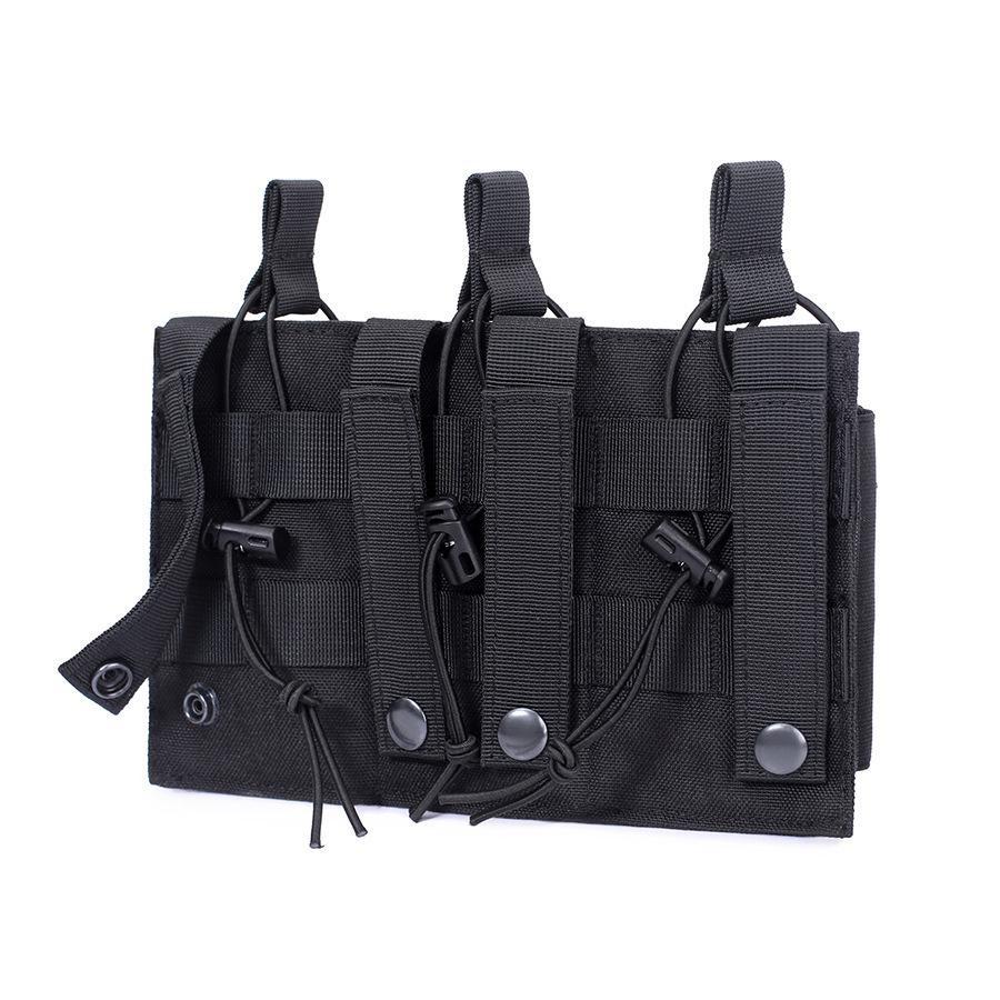 Taktische Molle-Magazintasche, taktische Tasche, Dreifach-Gewehrpistolen-Magazintasche, 2-lagiger Patronenhalter