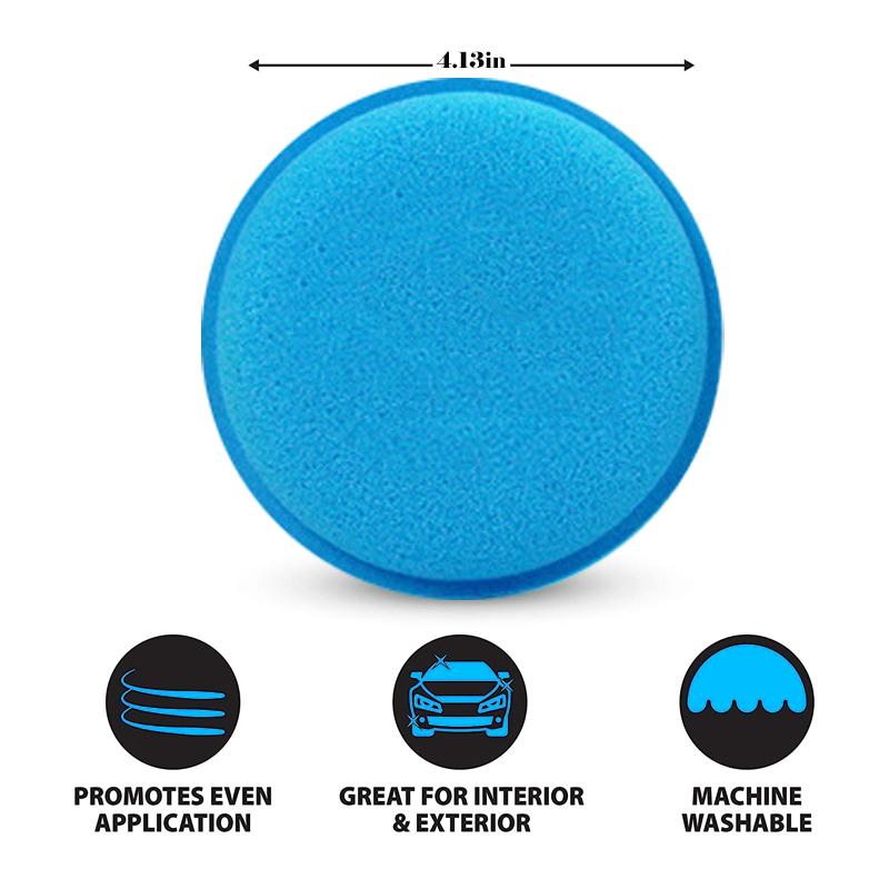 Round Car Detailing Waxing Polish Sponges  High Density Foam Applicator Pads Curing Polishing Sponge Auto Cleaning Wash Tools