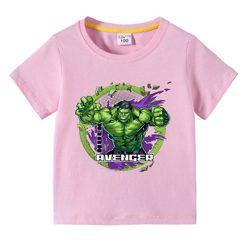 Hulk Hulk Pure Cotton Cartoon Printed Children's T-shirt New Fashionable and Versatile