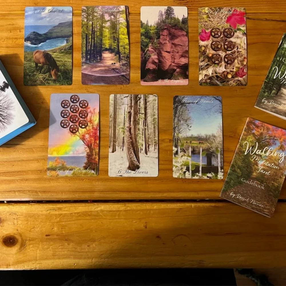Medytacja w ruchu Tarot 10,3*6cm Łączy się z naturalnymi elementami każdego sezonu 78 sztuk kart tarota opartych na RWS