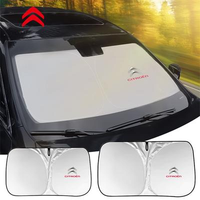 1pc Car Windshield Sunshade Cover Sun Visor UV Protector Accessories For C1 C2 C3 C4 Picasso C4L C-ELYSEE C5 Xsara DS C8