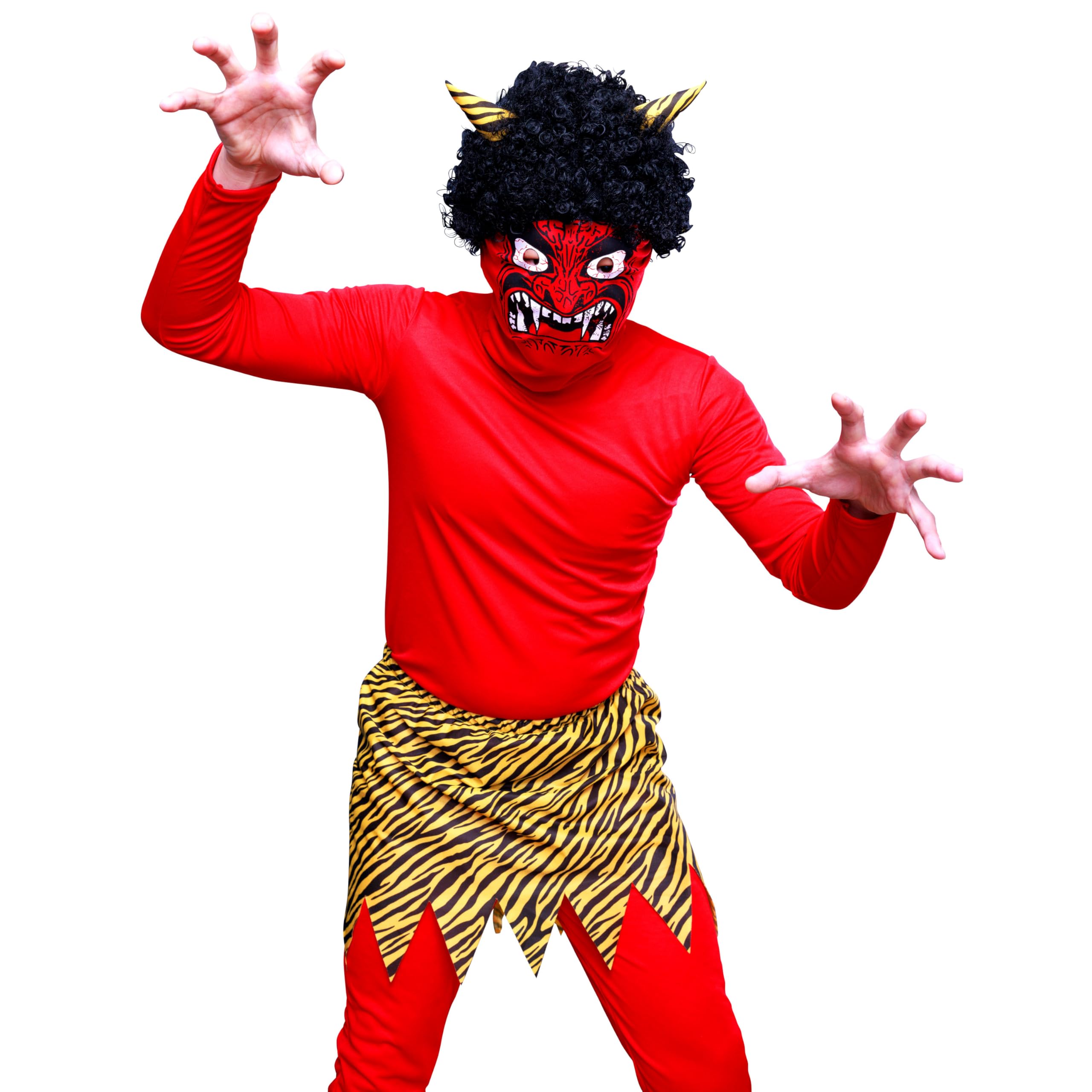 Clearstone Cosplay Halloween Setsubun Scary Red Oni Red Men s