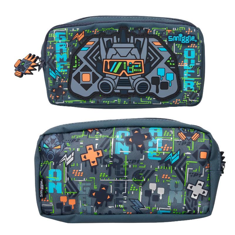 Smiggle Рюкзак большой вместимости с мультяшным принтом - Австралия, Совместимый с тележкой, Дорожная студенческая сумка