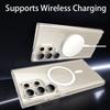 Transparent For Magsafe Case For Samsung Galaxy S25 S24 S23 FE S22 S21 Ultra Plus Wireless Charging Shockproof Clear Cover