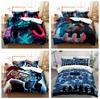 Juego de cama de jugador 3D con edredón y funda de almohada con patrón de máquina de juego, 2 o 3 piezas, adecuado para la decoración del hogar en habitaciones para entusiastas de los juegos