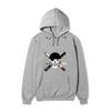 Anime One Piece Roronoa Zoro Hoodie, Pirate Logo Front Print Pullover Sweatshirt Long Sleeve Streetwear for Men Women
