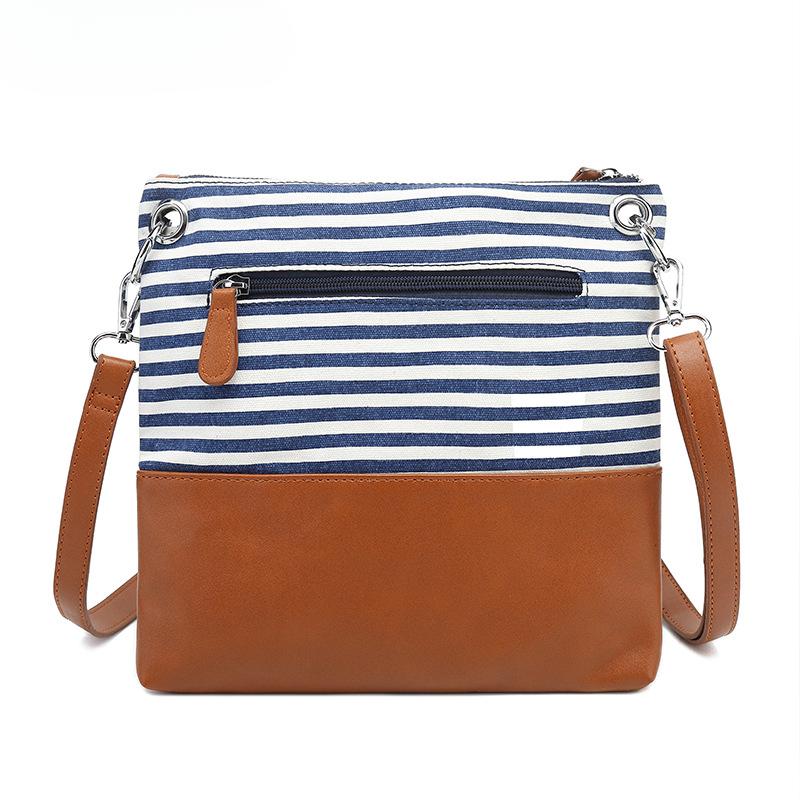 Women's Small Square Bag Korean Fashion Canvas with Super Slim Small Satchel Single Shoulder Bag