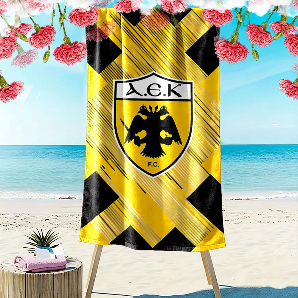 Bold Dual-winged Emblem Print Beach Towel, Quick Drying, Suitable for Travel, Outdoor Sports, Jogging, the Beach and Swimming, Gift