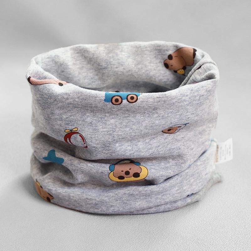 Class A Pure Cotton Baby Snood: Kids' Autumn/Winter Neck Warmer, Windproof Pullover Scarf for Boys & Girls.