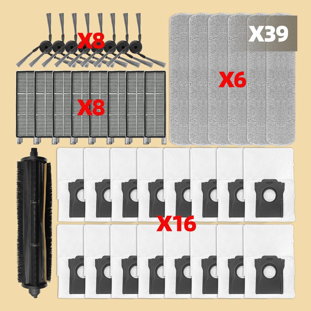 Accessories Compatible For ( MOVA Z50 Ultra ) Robot Vacuum Parts Main Roller Side Brush HEPA Filter Dust Bag Tricut Mop Cloth