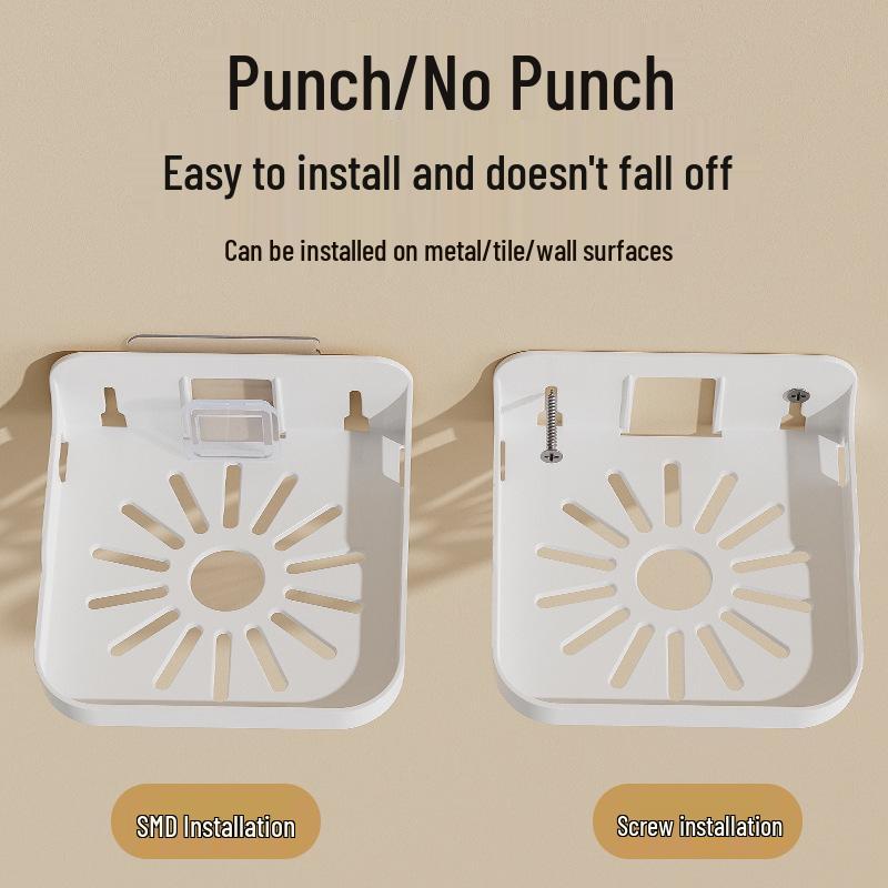 Nail-Free Monitor Stand & Camera Wall Mount for Indoor/Outdoor Surveillance.