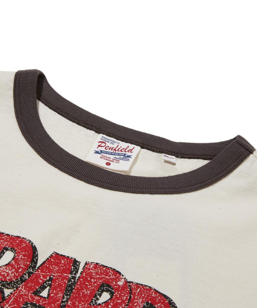 PENFIELD Vintage Series Scrappy Engraved Ringer Short Sleeve T-Shirt Ivory_Fs2Kt48U