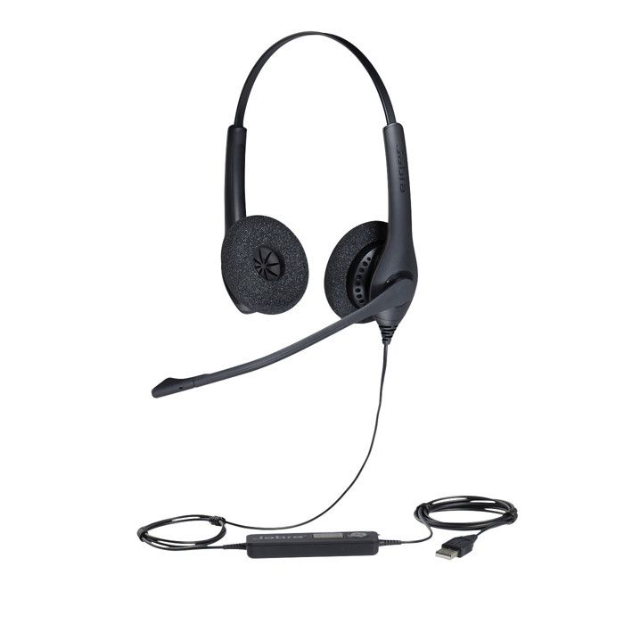 Micro-casque filaire Jabra Biz 1500 Duo USB - Réduction de bruit - Son HD - Confortable
