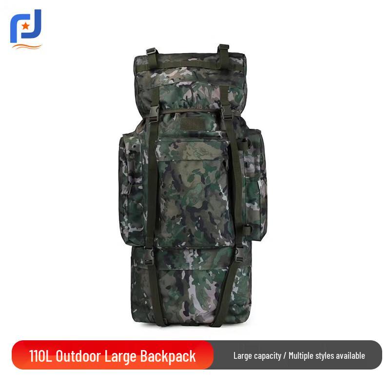 Junpinjia 110L Camouflage Outdoor Mountaineering Backpack