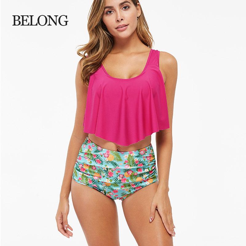 European & American Ruffle High Waist Bikini - Women's Bestseller Swimsuit 2020