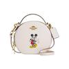 Canteen Metal Logo Letter Fun Print Zipper Closure Leather Handheld Shoulder Crossbody Bag Small Women Bags Cream CM856-B4CAH