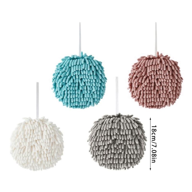 4Pcs Chenilles Hand Towel Wiping Cleaning Balls Quick Drying NonFading Color for Domestic and Office Cleaning