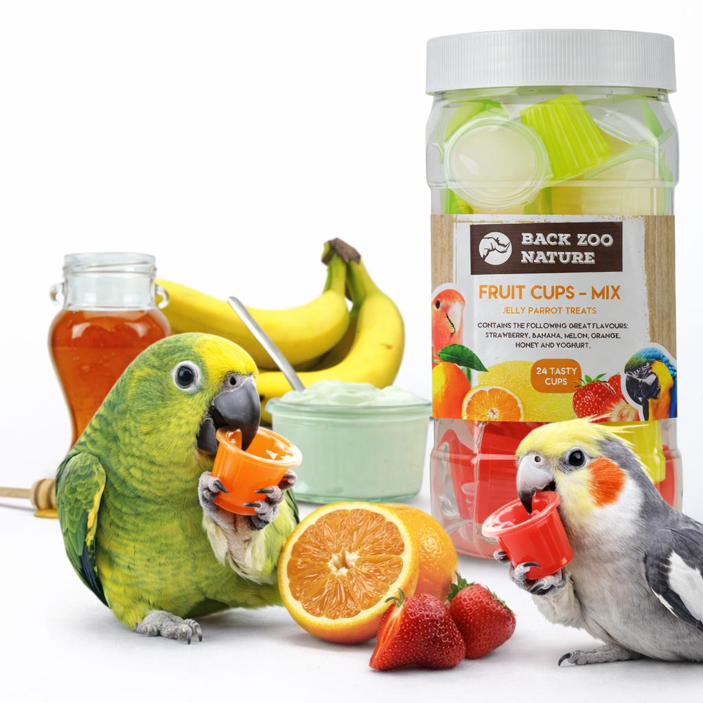 Zoofaria Fruitkuipje Papegaai Vogelsnack - Mix - 24 Stuks