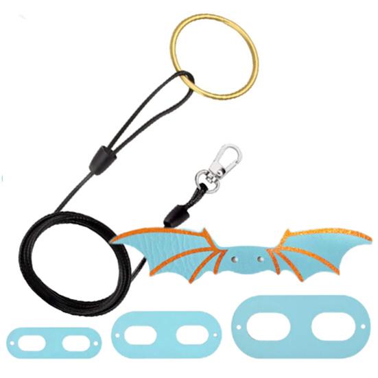 Yousheng 1 Set Reptile Leash Adjustable with Wings Traction Tool Lizard Faux Leather Towing Rope for