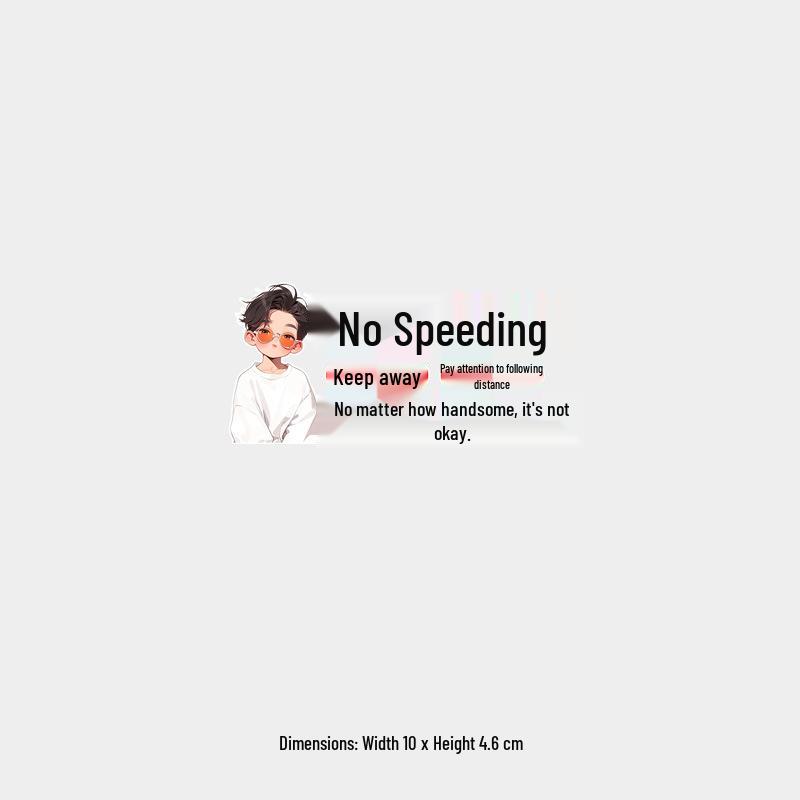 

Funny No Speeding Sticker for New Female Drivers - Rear Windshield Décor