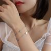 Fashionable, Individual and Trendy Heart-shaped Perforated Stainless Steel and Titanium Steel Bracelet and Anklets