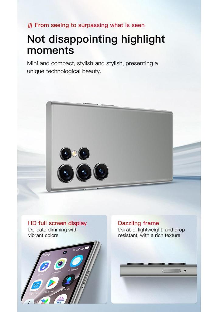 S25 Pro Mini 3G Android Smartphone with 4.0-inch Dynamic Island Touchscreen