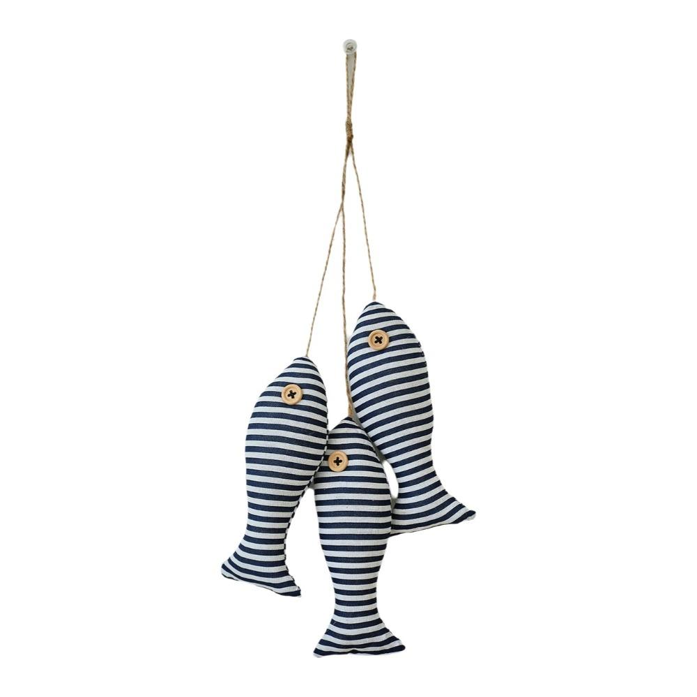 

Rustic Striped Fish Wall Decoration Handmade Small Fish String Funny Fish Ornament Restaurant Style 2