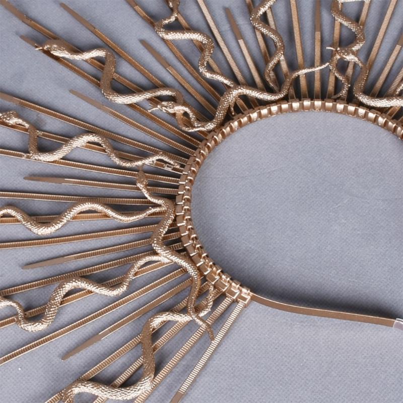 Punk Snake Headband Artistic Spiked Hair Hoop Gothic Rock Headwear for Cosplay Unisex Rock Spiked Headwear Accessory