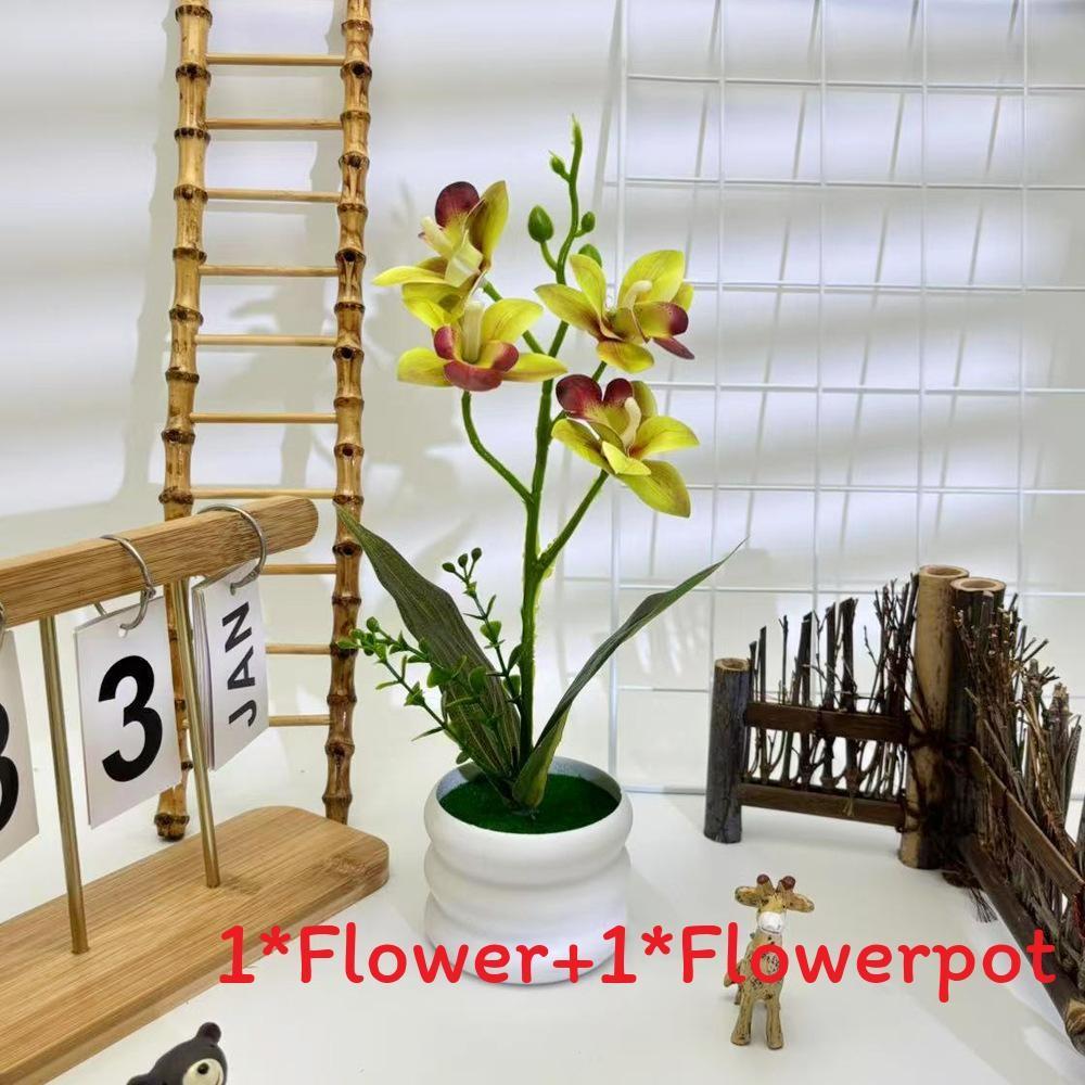 

Film Faux Orchid Plant For Wedding Outdoor Use And Photography Props Green