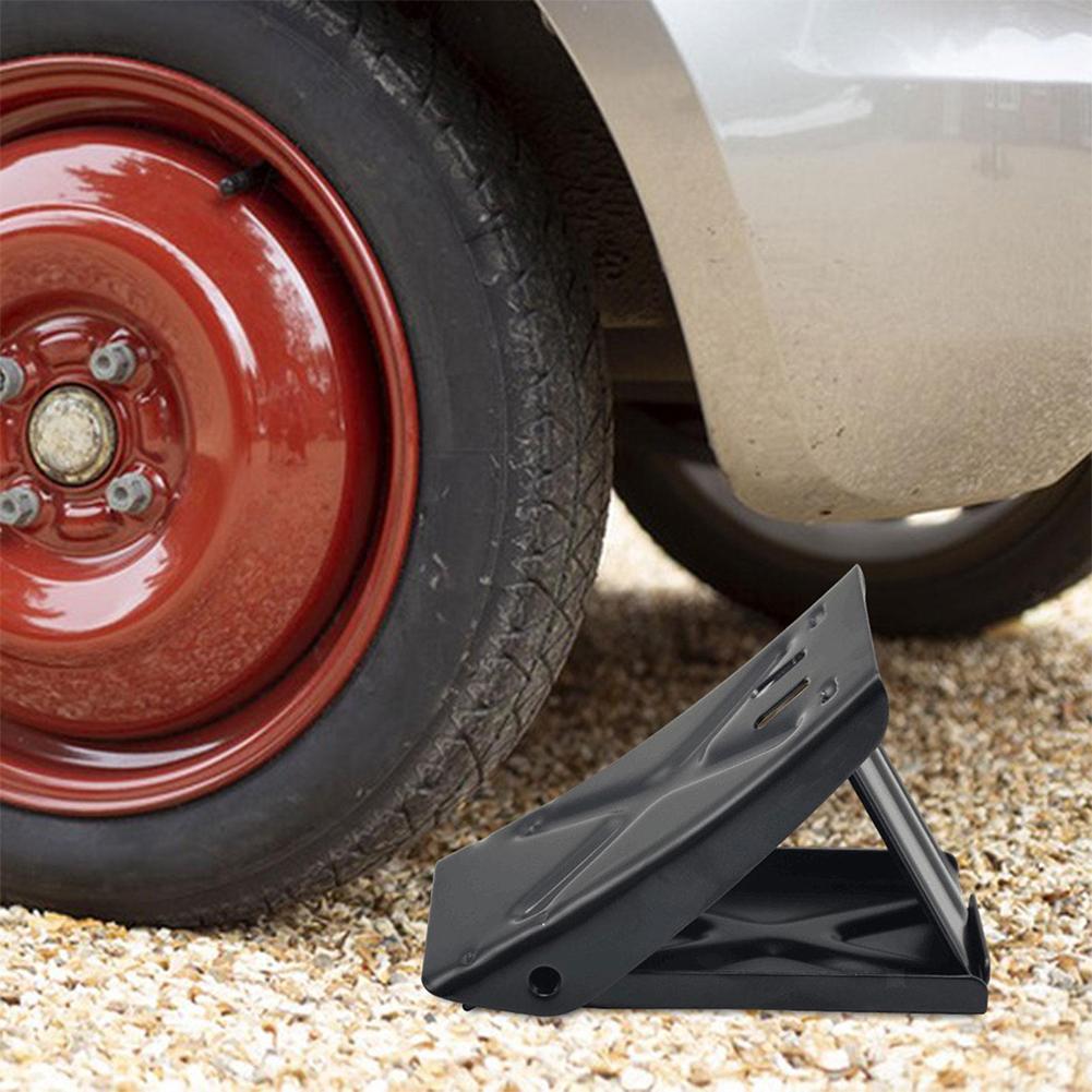 Tire Brake Wheel Chock | Foldable & Expandable | Stable Tire Stopper for Car, SUV, Trailer & RV Foldable Heavy Duty Metal Wheel