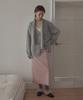 Poeteuseoul Velor Long Skirt_Light Pink