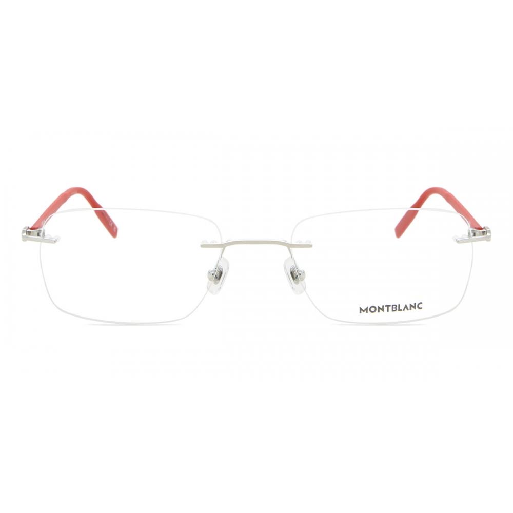 

Mont Blanc Mb0221o 010 Men Eyeglasses Shiny Silver/59