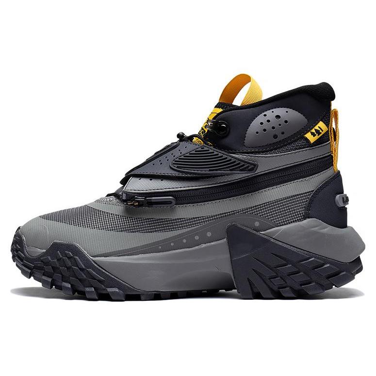 New LiNing CF Linchuan Dream Chaser Theme Showpiece Anti Slip Wear Resistant High Top Sports Casual Shoes Gray Black AGLS151-1