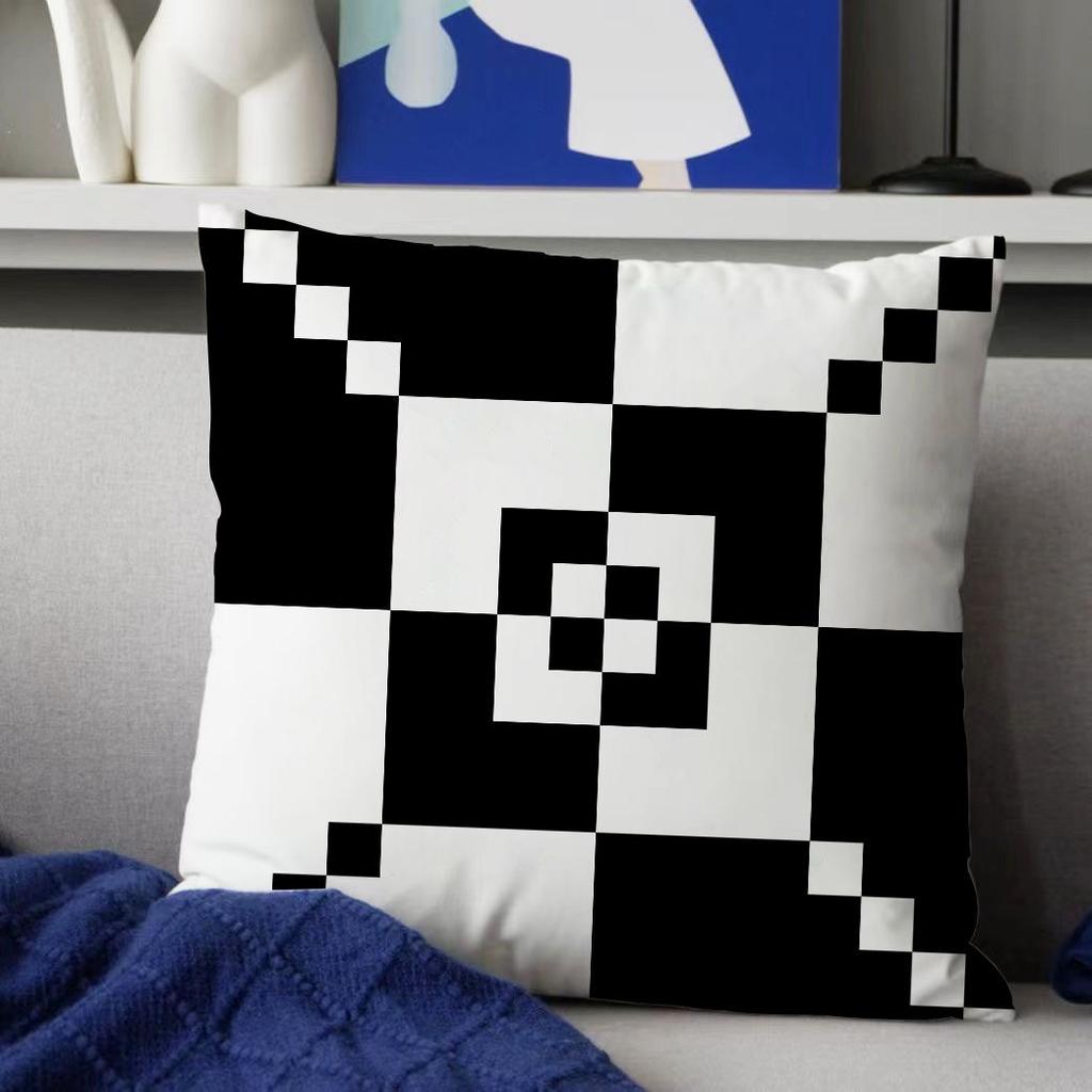 Black Luxury Pillow Cover, Sofa Cushion Cover, Dormitory Bedroom Pillow Cover, Pillowcase, Square Home Decoration