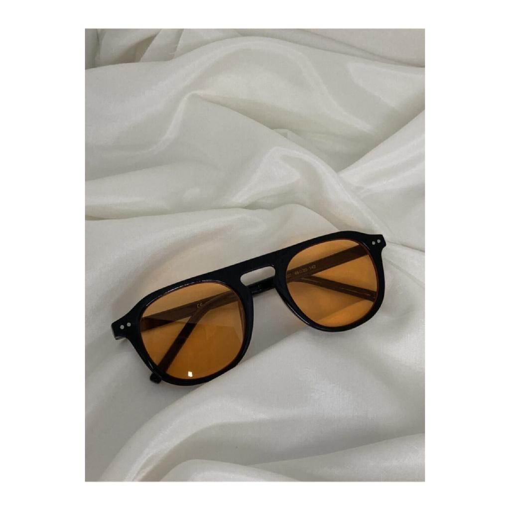 Ochelari de soare rotunzi negri unisex