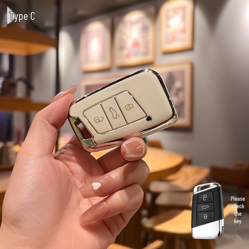 Volkswagen Key Case for 2023 Sagitar, Lavida, Bora, Polo, Tayron X, Tiguan L