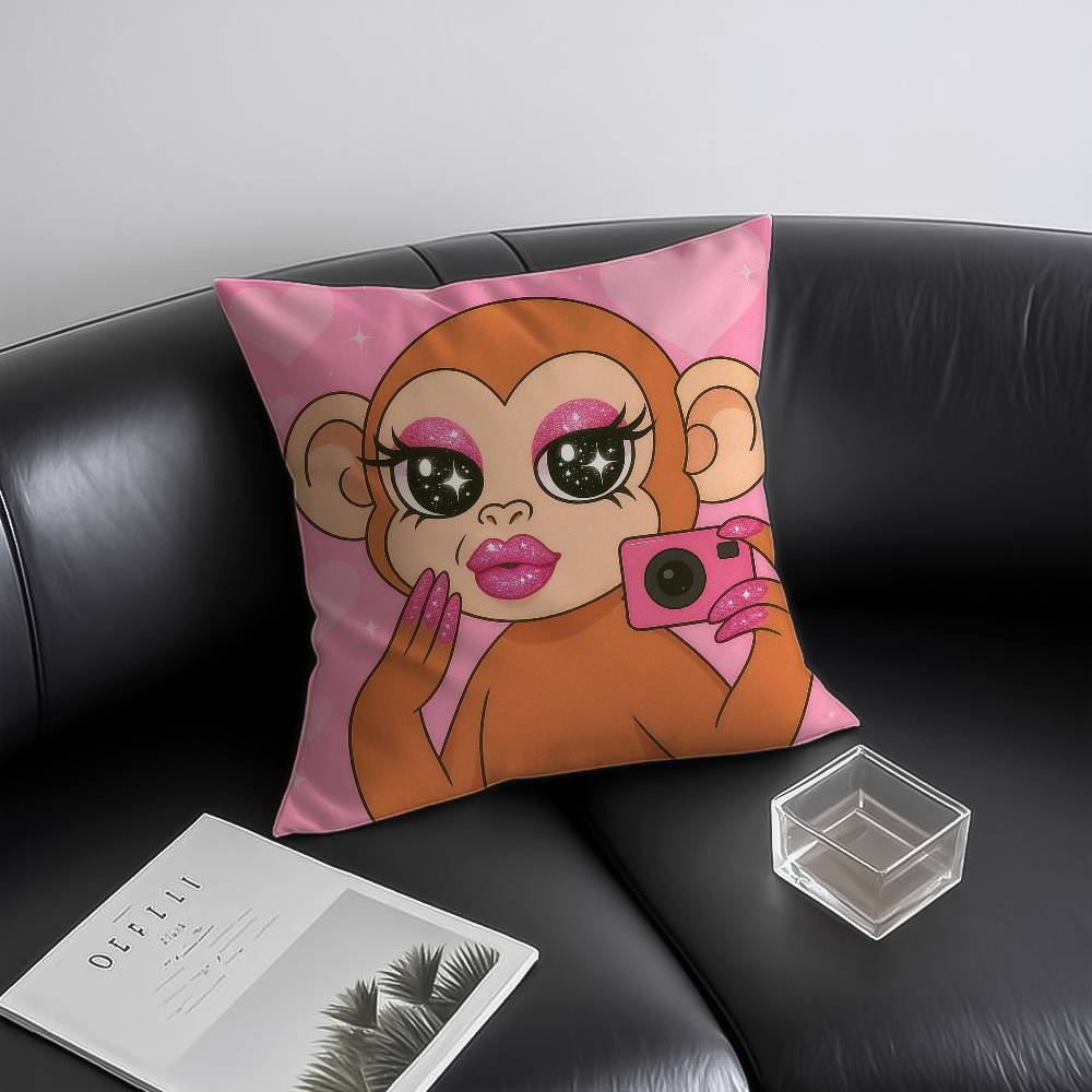 Nail Art Animals Pillow Case Anti-dustmite Invisible zipper Sofa Bed