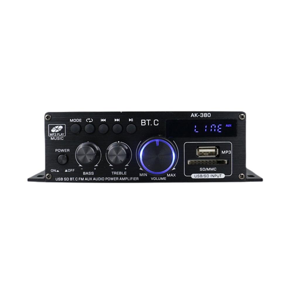Bluetooth 2-channel Hifi Stereo Power Amplifier For Home Car Karaoke Party Audio System