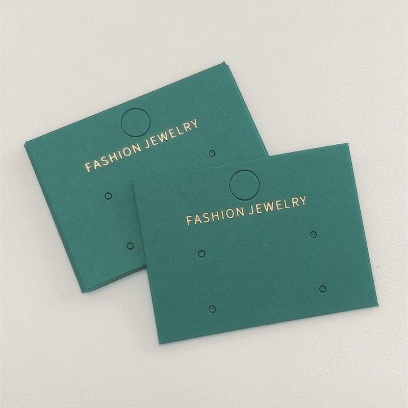 50Pcs Simple Paper Label Cards Handmade Gift Tags Jewelry Display Tag Cards Hair Clip Hair Accessories Foldable Package Card