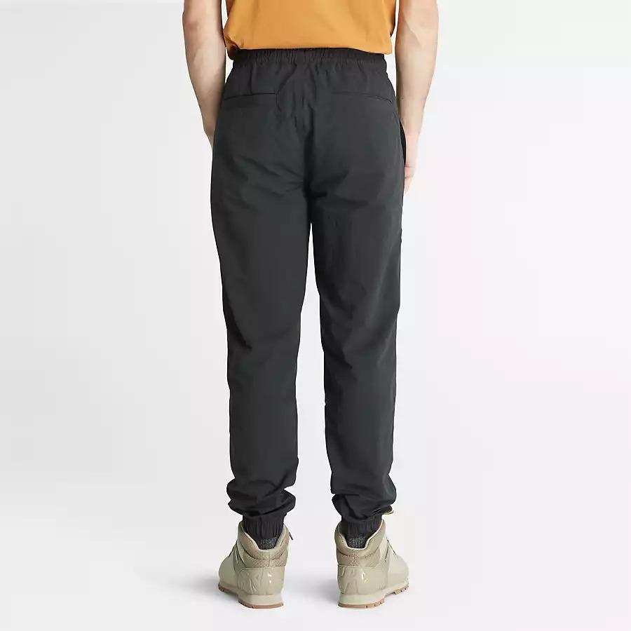 Timberland Solid Color Label Drawstring Casual Pants Unisex bottoms Black A678N-001