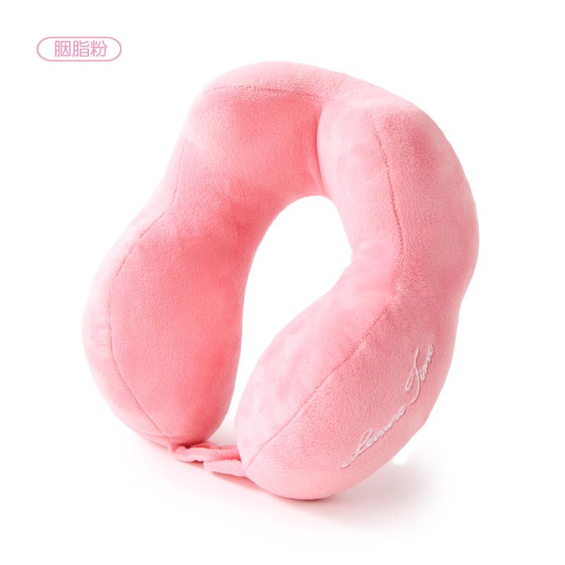 

Boutique embroidery soft pp cotton filled cute u-shaped pillow lunch break pillow 26*28cm
