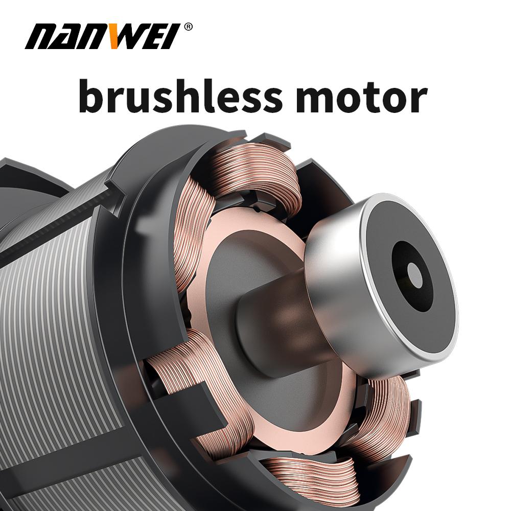 NANWEI 2 Piece 21V Brushless Motor Electric Wrench + Drill Tool Set