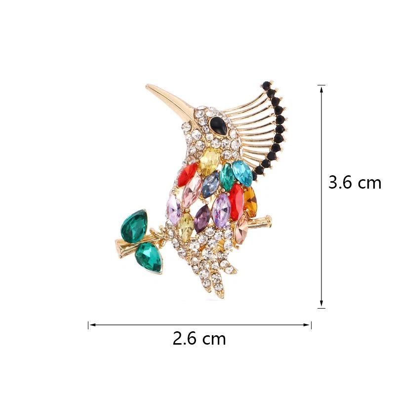 Cute Bird Brooches For Women Men Multi-Color Rhinestone Animal Party Casual Brooch Pins Badge Gifts
