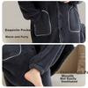 LangSha Men's Pajamas for Autumn And Winter, Coral Fleece Thickened Flannel Long Plush One-Piece Bathrobe Home Wear Set