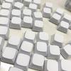 64Key Blank Keycaps, Thick PBT White Keycaps for Game Mechanical Keyboard Minimalistic White Keycap Set