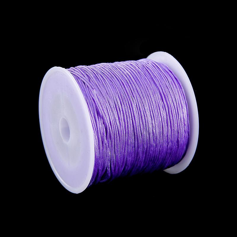 Rot Nein. 72 Baumwollgarn: 30m Handgeflochtenes Seil, 0,8mm für Armbänder, Halsketten, Perlenarbeiten, DIY-Zubehör
