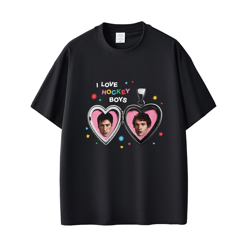 

I Love Hockey Boys Heated Rivalry Tshirt Shane Hollander Ilya Rozanov Hollanov 2481 Graphic T Shirts Men Women Fashion Top 4XL