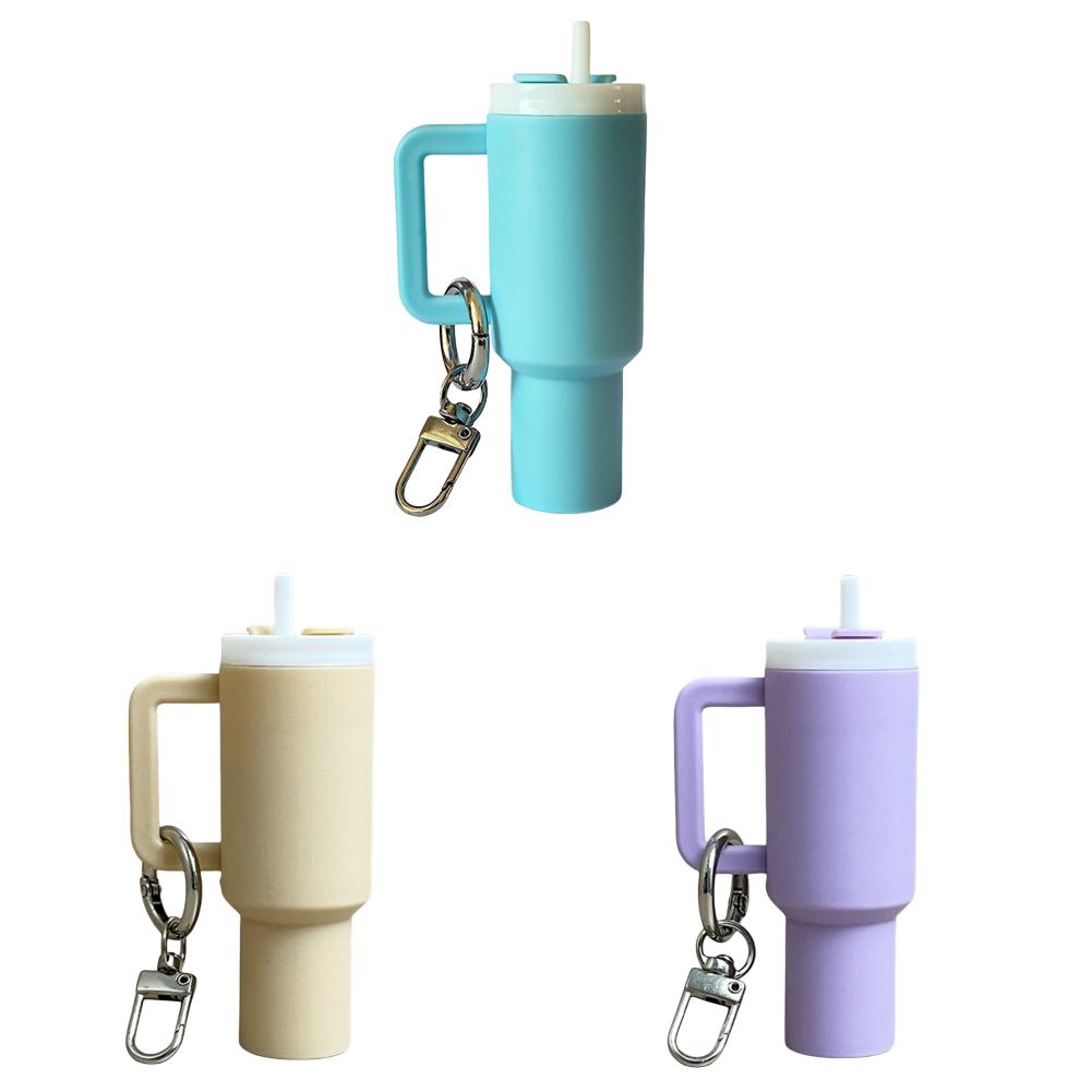 Portachiavi Mini Tazza Portachiavi Carino Bicchiere Portachiavi Portabalsamo Labbra Portachiavi Mini Ciondolo Portachiavi per Accessori Borraccia Stanley